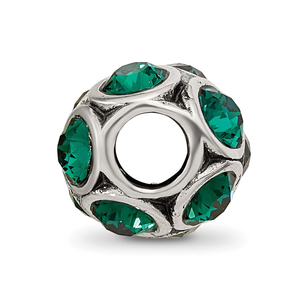 Reflections 925 Sterling Silver May Preciosa Crystal Bead 10 x 9 mm