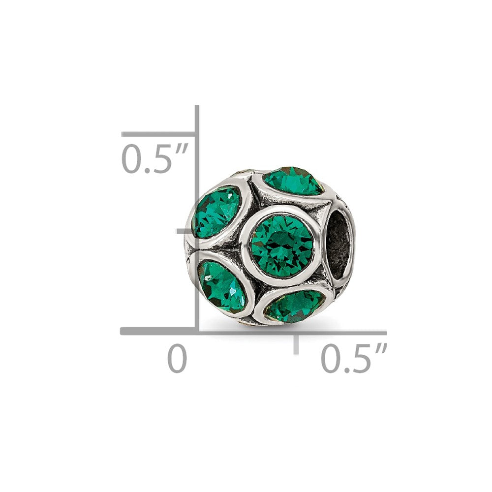 Reflections 925 Sterling Silver May Preciosa Crystal Bead 10 x 9 mm