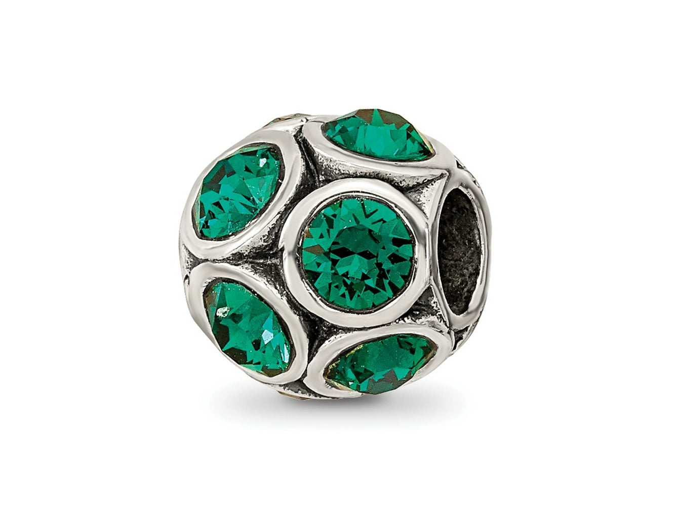 Reflections 925 Sterling Silver May Preciosa Crystal Bead 10 x 9 mm