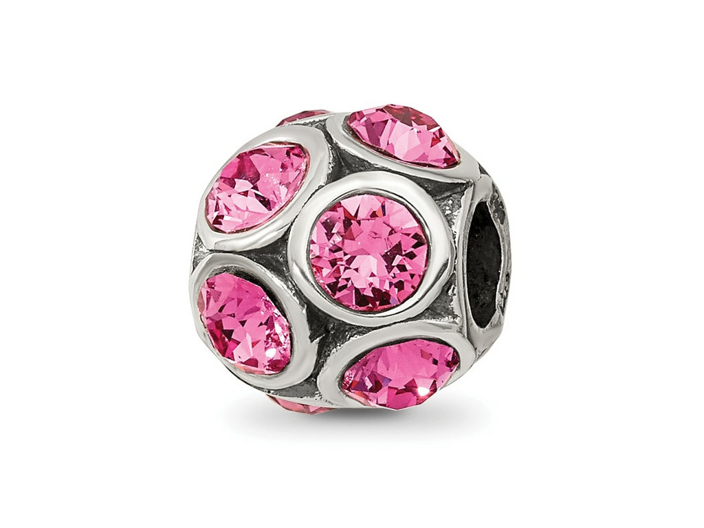 Reflections 925 Sterling Silver October Preciosa Crystal Bead 10 x 9 mm