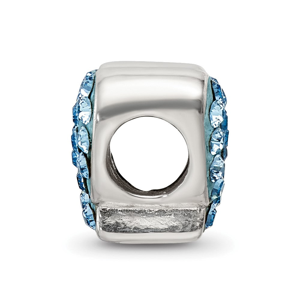 Reflections 925 Sterling Silver Blue Preciosa Crystal Butterfly Bead 9 x 11 mm