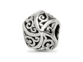 Reflections 925 Sterling Silver Flowers and Vines Bali Bead 10 x 9 mm