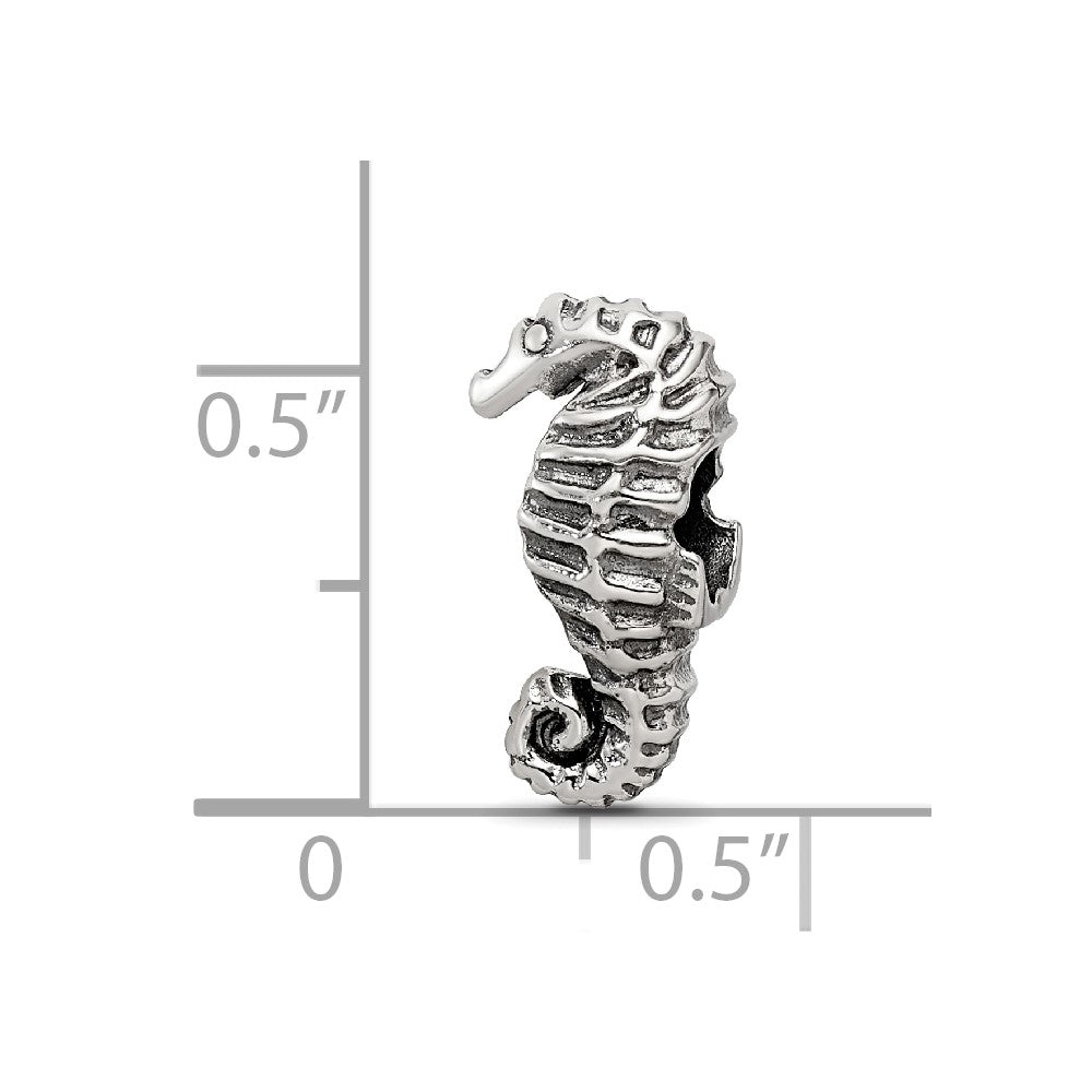 Reflections 925 Sterling Silver Seahorse Bead 14 x 7 mm