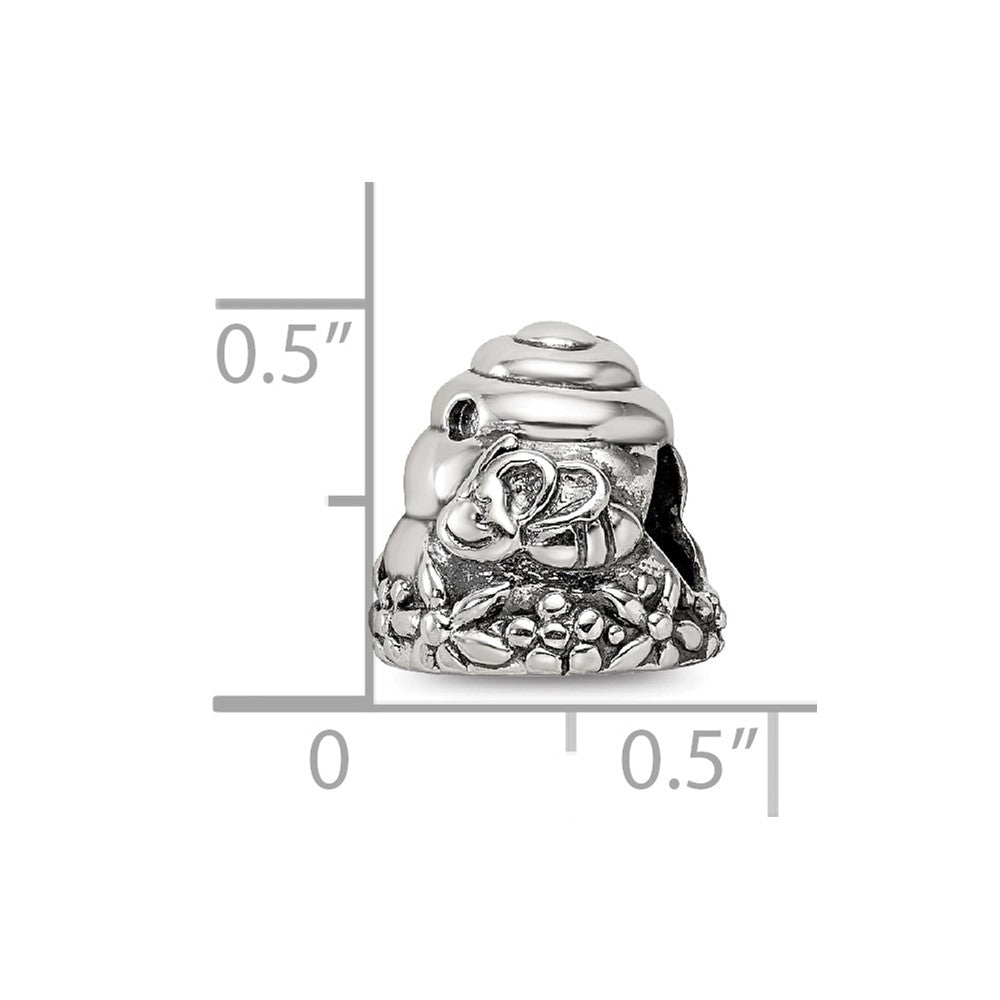 Reflections 925 Sterling Silver Beehive Bead 11 x 10 mm