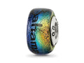 Reflections 925 Sterling Silver Bahama Orange Dichroic Glass Bead 12 x 9 mm