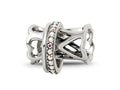 Reflections 925 Sterling Silver with Crystals Heart Spinner Bead 10 x 11 mm.