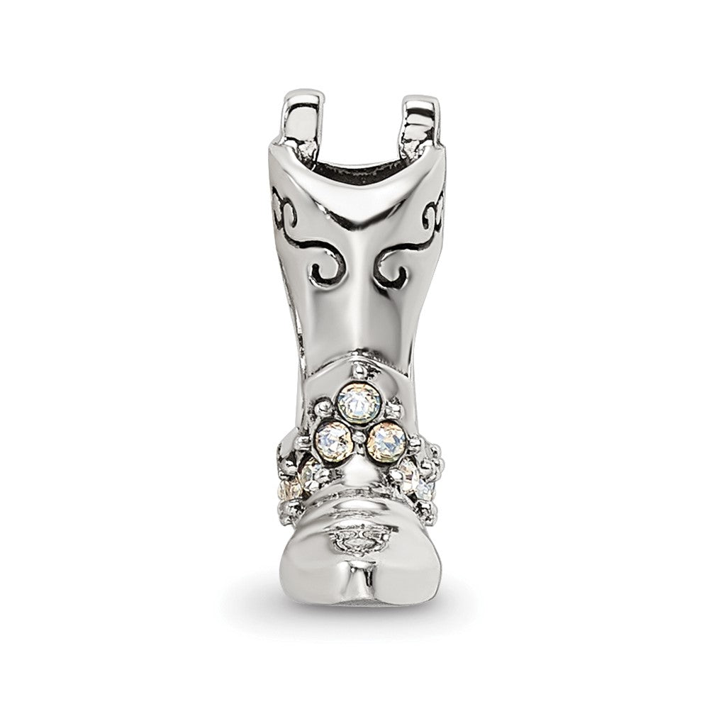 Reflections 925 Sterling Silver Crystals Boot Bead 12 x 11 mm