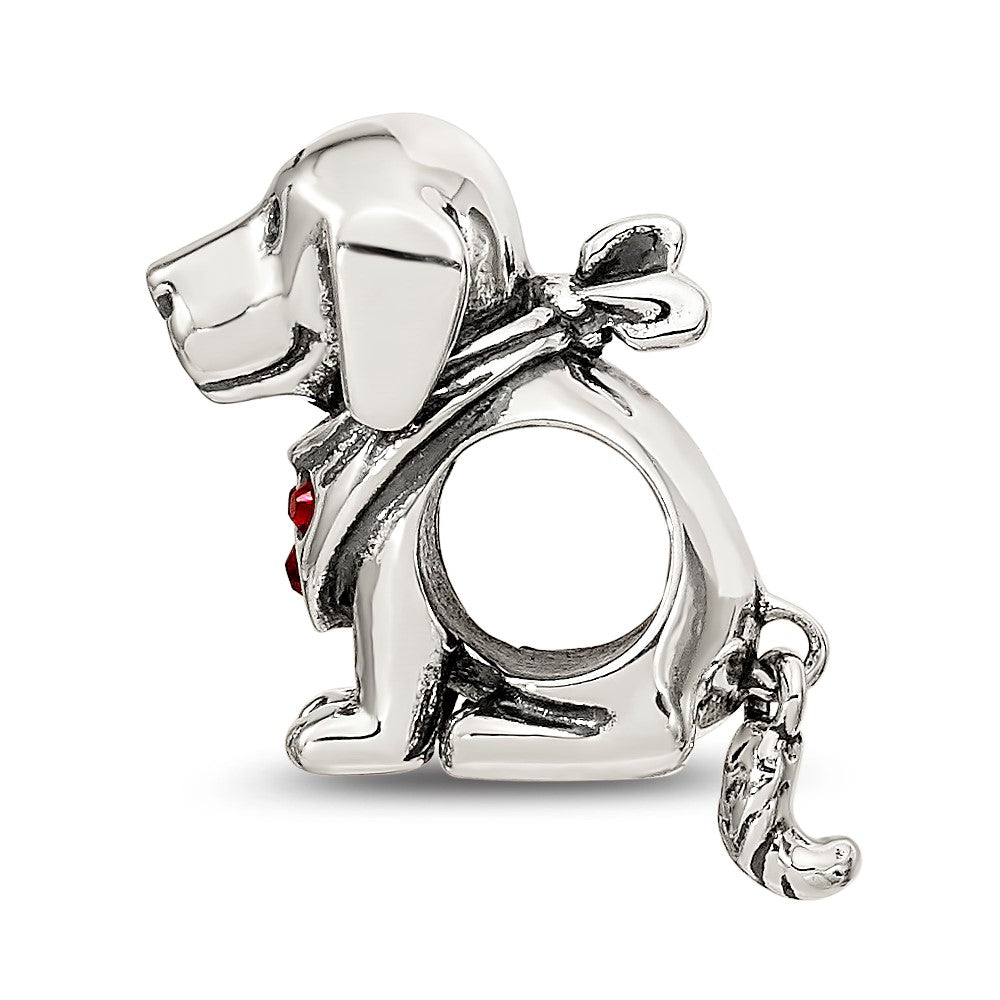 Reflections 925 Sterling Silver Crystal Dog Bead 12 x 7 mm