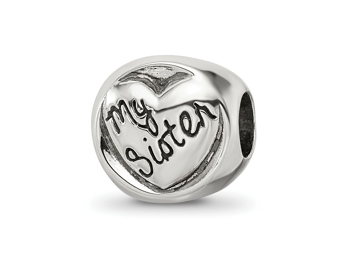 Reflections 925 Sterling Silver My Sister My Friend Trilogy Bead 10 x 10 mm