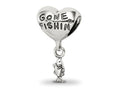 Reflections 925 Sterling Silver Gone Fishin Dangle Bead 14 x 8 mm
