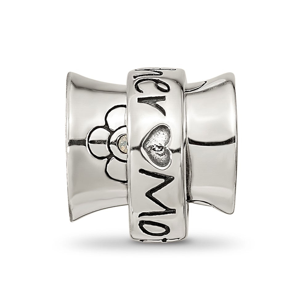 Reflections 925 Sterling Silver Crystals Mother Spinner Bead 10 x 10 mm