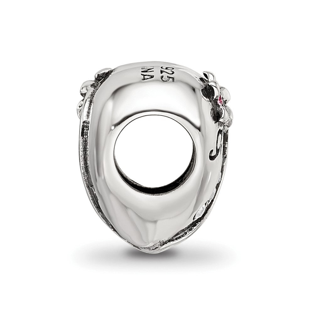 Reflections 925 Sterling Silver Crystals Mother's Heart Bead 9 x 10 mm