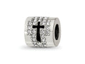 Reflections 925 Sterling Silver Crystals Faith Cross Bead 8 x 9 mm.
