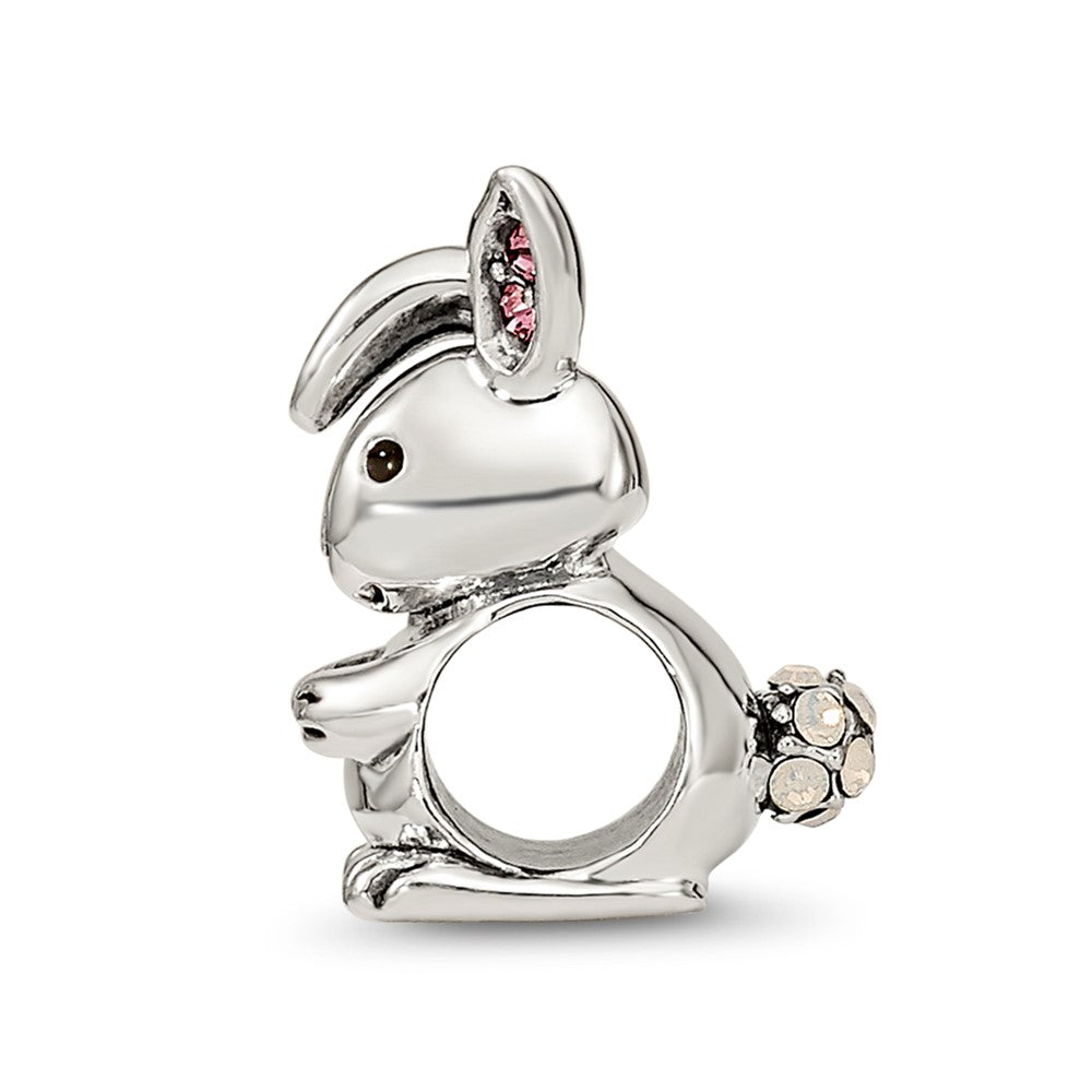 Reflections 925 Sterling Silver Crystals Bunny Bead 13 x 5 mm