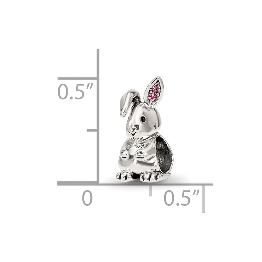 Reflections 925 Sterling Silver Crystals Bunny Bead 13 x 5 mm