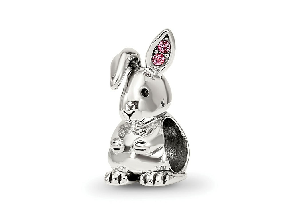 Reflections 925 Sterling Silver Crystals Bunny Bead 13 x 5 mm