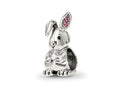 Reflections 925 Sterling Silver Crystals Bunny Bead 13 x 5 mm