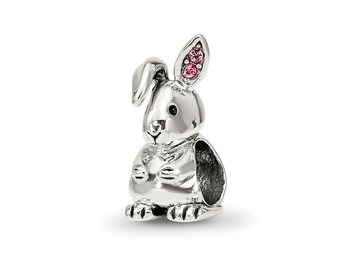 Reflections 925 Sterling Silver Crystals Bunny Bead 13 x 5 mm