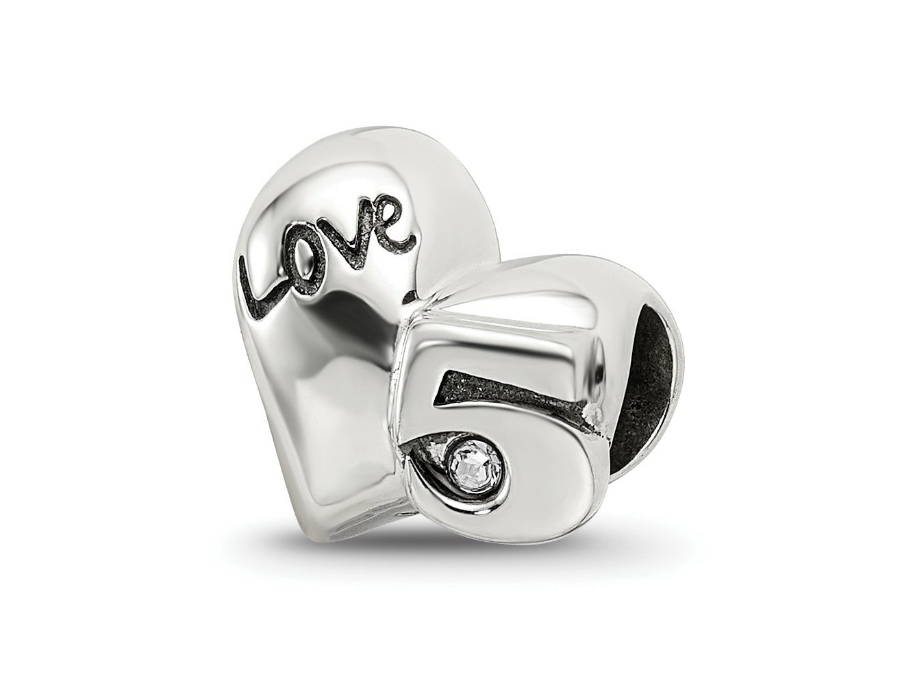 Reflections 925 Sterling Silver Crystals 5th Anniversary Bead 10 x 11 mm