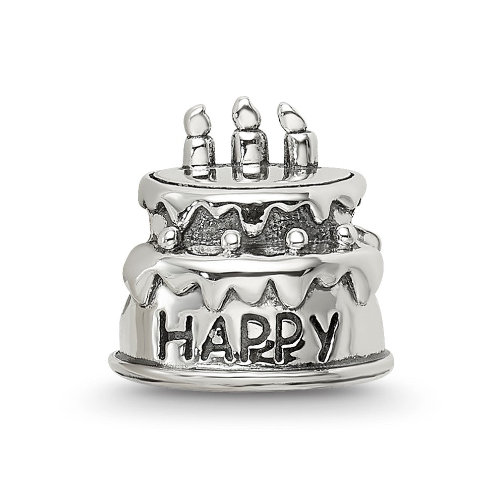 Reflections 925 Sterling Silver Birthday Cake Bead 10 x 9 mm