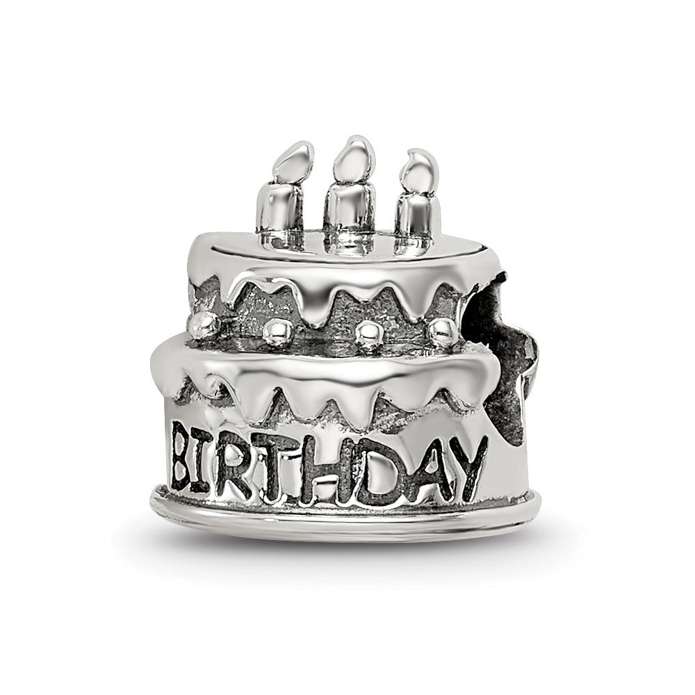 Reflections 925 Sterling Silver Birthday Cake Bead 10 x 9 mm
