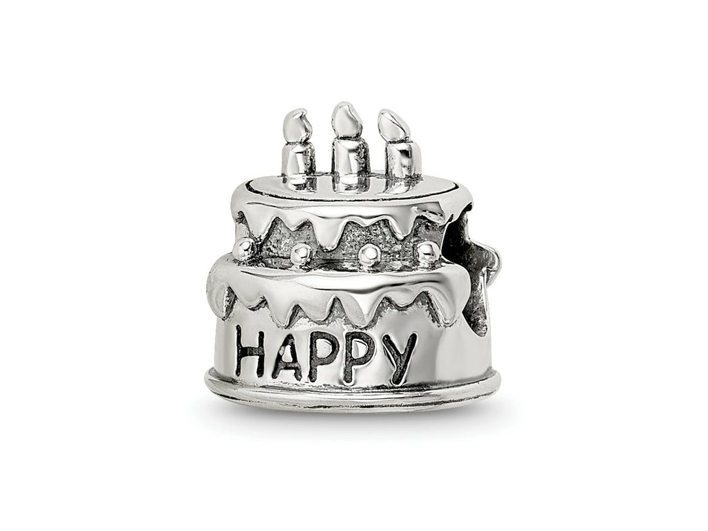 Reflections 925 Sterling Silver Birthday Cake Bead 10 x 9 mm