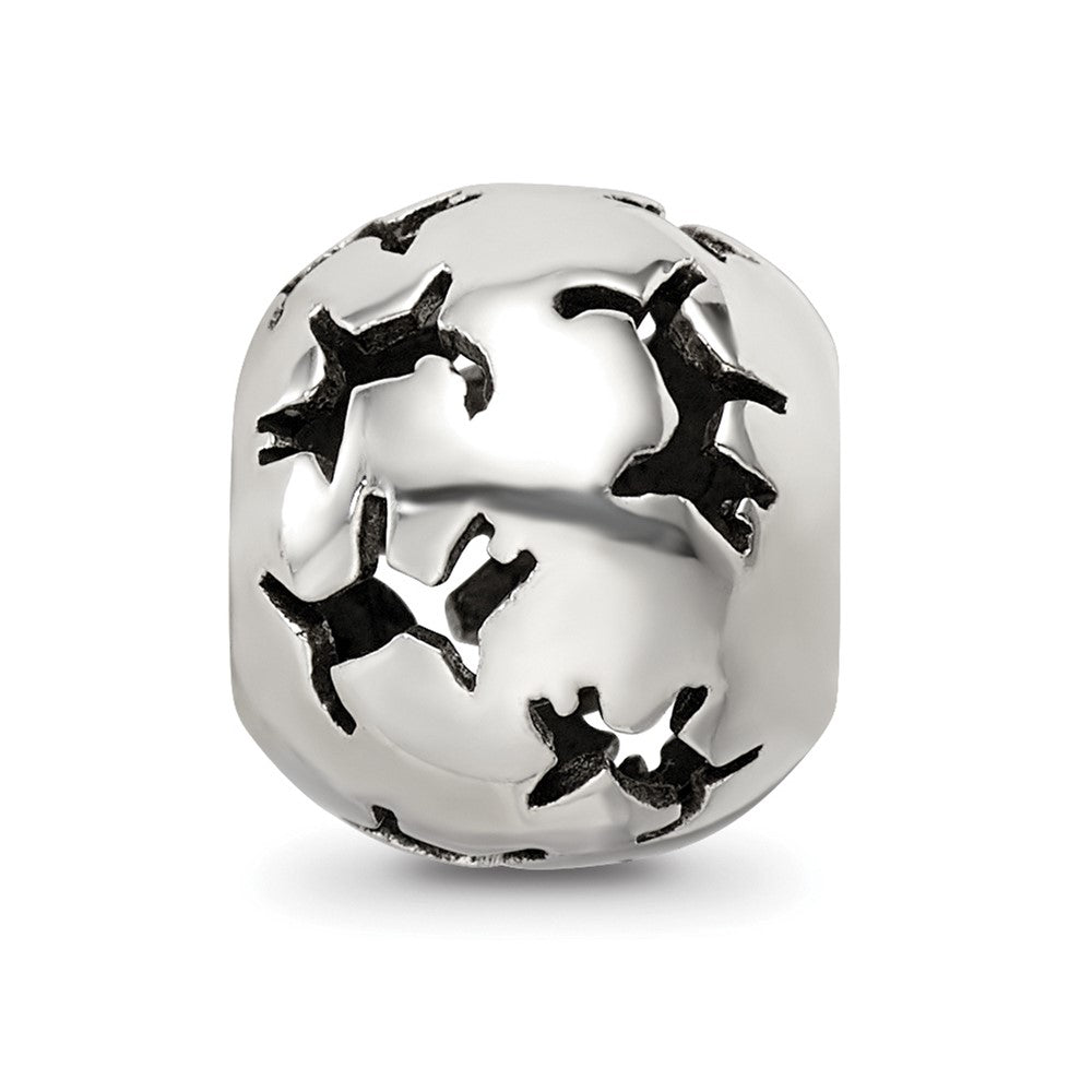 Reflections 925 Sterling Silver Cutout Dog Bead 11 x 10 mm