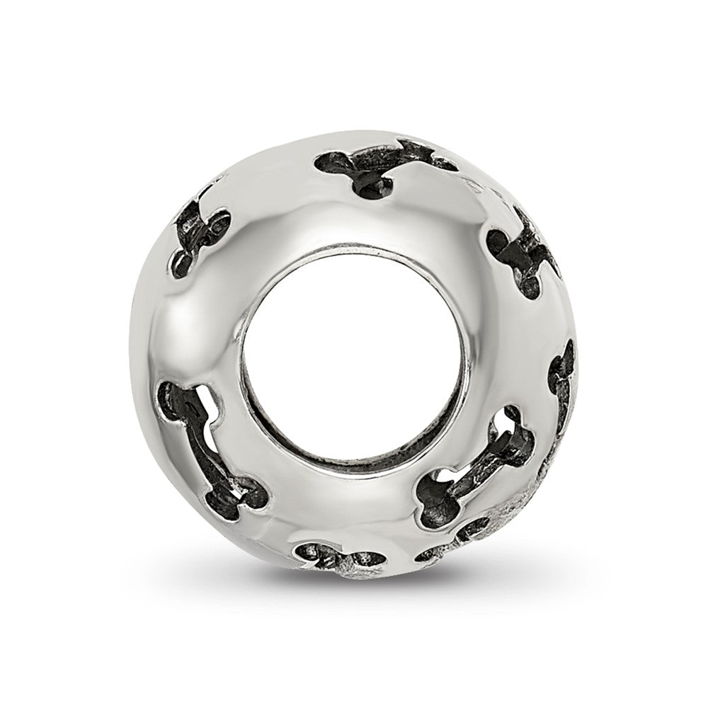 Reflections 925 Sterling Silver Cutout Dog Bone Bead 11 x 10 mm