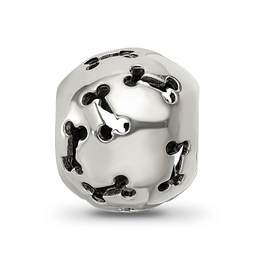 Reflections 925 Sterling Silver Cutout Dog Bone Bead 11 x 10 mm