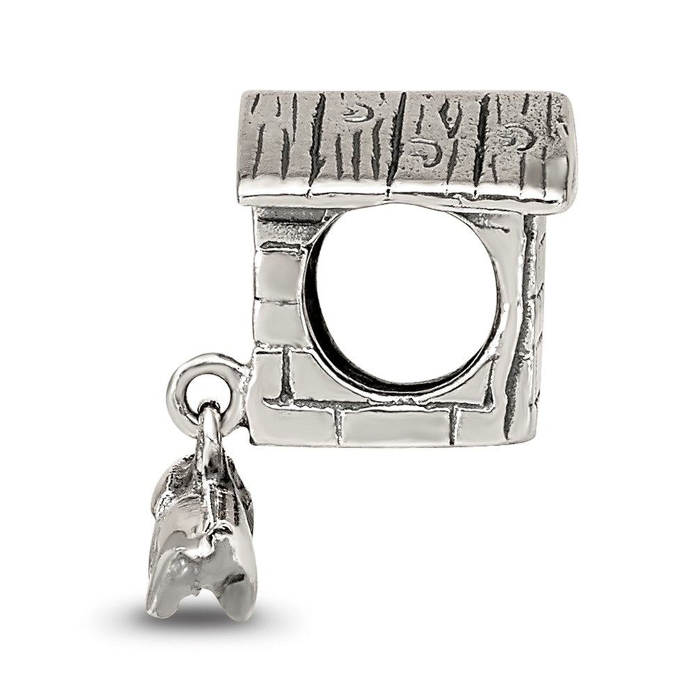 Reflections 925 Sterling Silver Dog House Dangle Bead 13 x 8 mm
