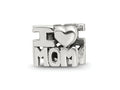Reflections 925 Sterling Silver I HEART MOM Bead 8 x 9 mm