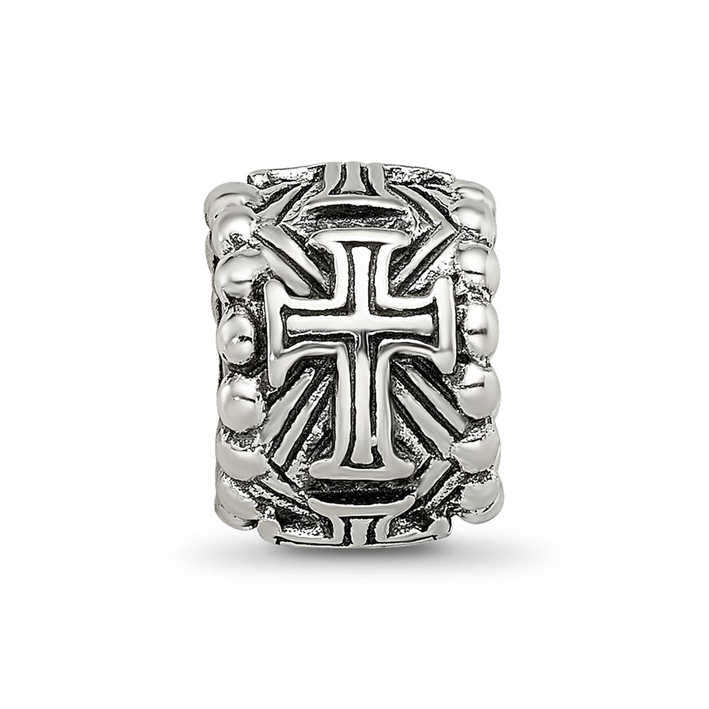 Reflections 925 Sterling Silver Cross Spacer Bead 9 x 7 mm.