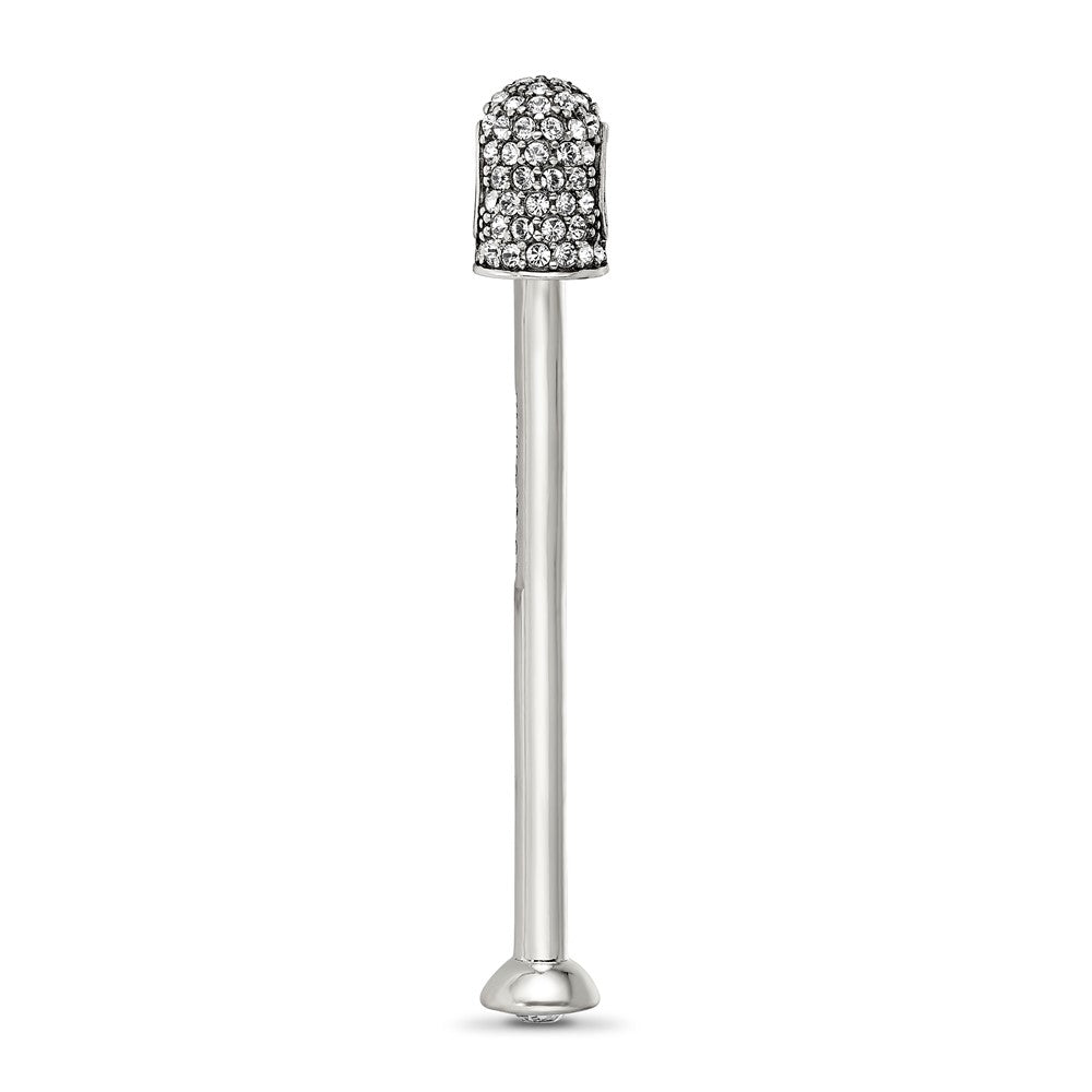 Reflections 925 Sterling Silver Clear Crystal Top Bead 41 x 5 mm.