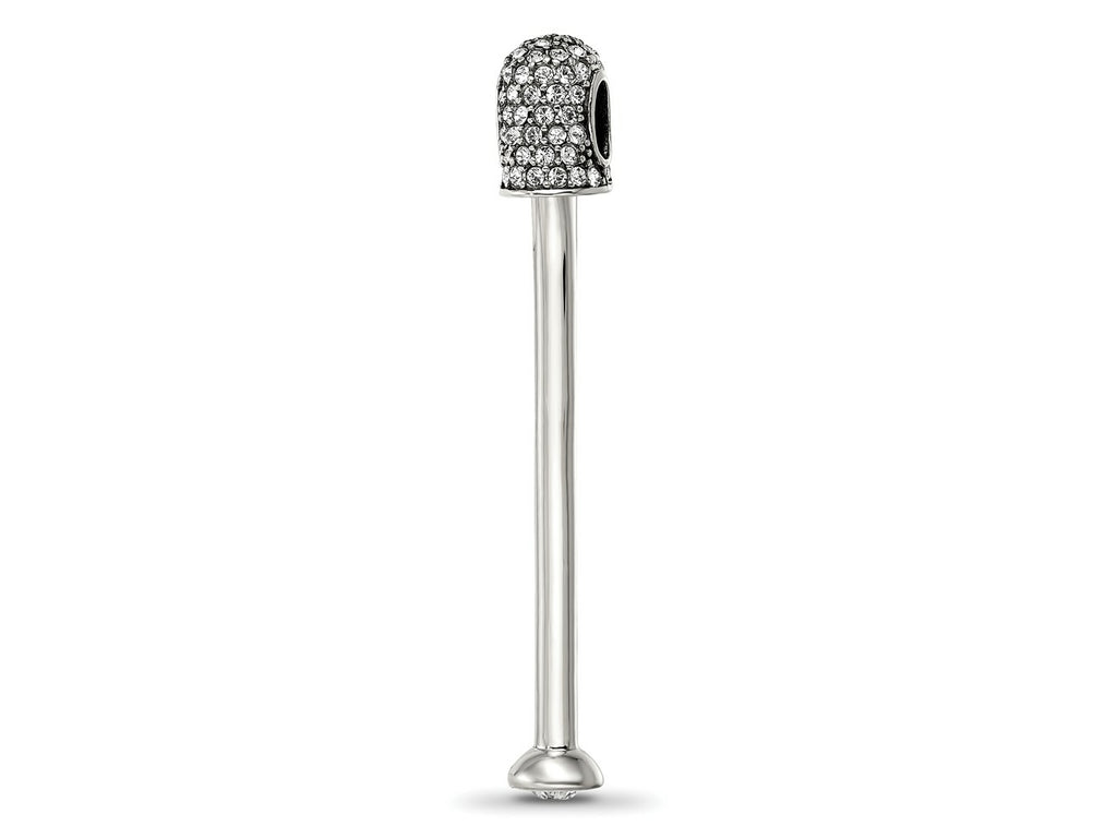 Reflections 925 Sterling Silver Clear Crystal Top Bead 41 x 5 mm.