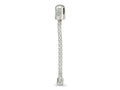 Reflections 925 Sterling Silver Bead Blue Crystal Heart Top Chain Bead Charm 54 x 5 mm.
