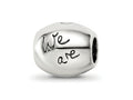 Reflections 925 Sterling Silver Antiqued We Are Family Flower Bead 9 x 10 mm