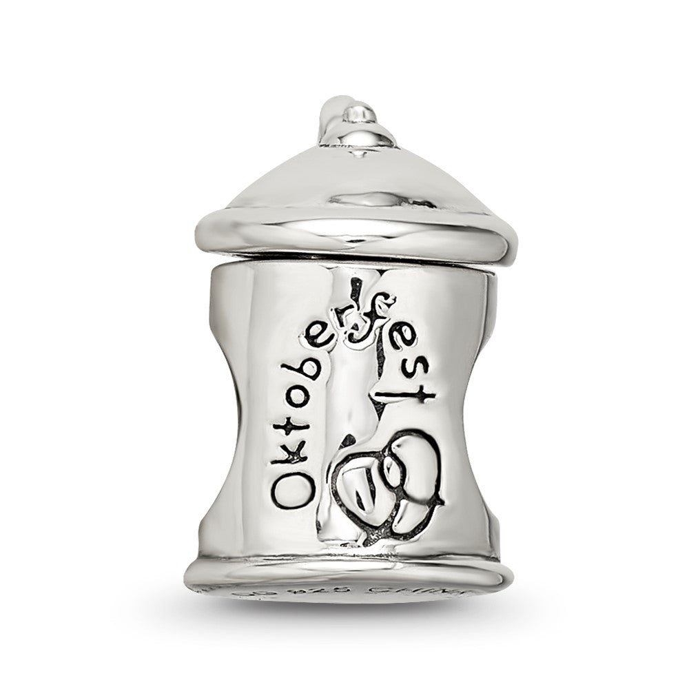 Reflections 925 Sterling Silver Octoberfest Beer Stein Bead 12 x 8 mm