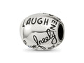 Reflections 925 Sterling Silver Crystals Live Laugh Love Bead 10 x 11 mm