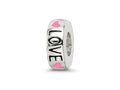 Reflections 925 Sterling Silver Pink Enameled Hearts Love Amour Spacer Bead 9 x 3 mm