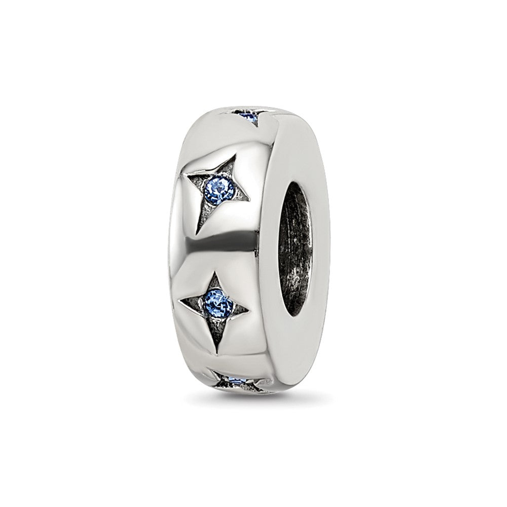 Reflections 925 Sterling Silver Blue Crystal Dream Spacer Bead 10 x 3 mm