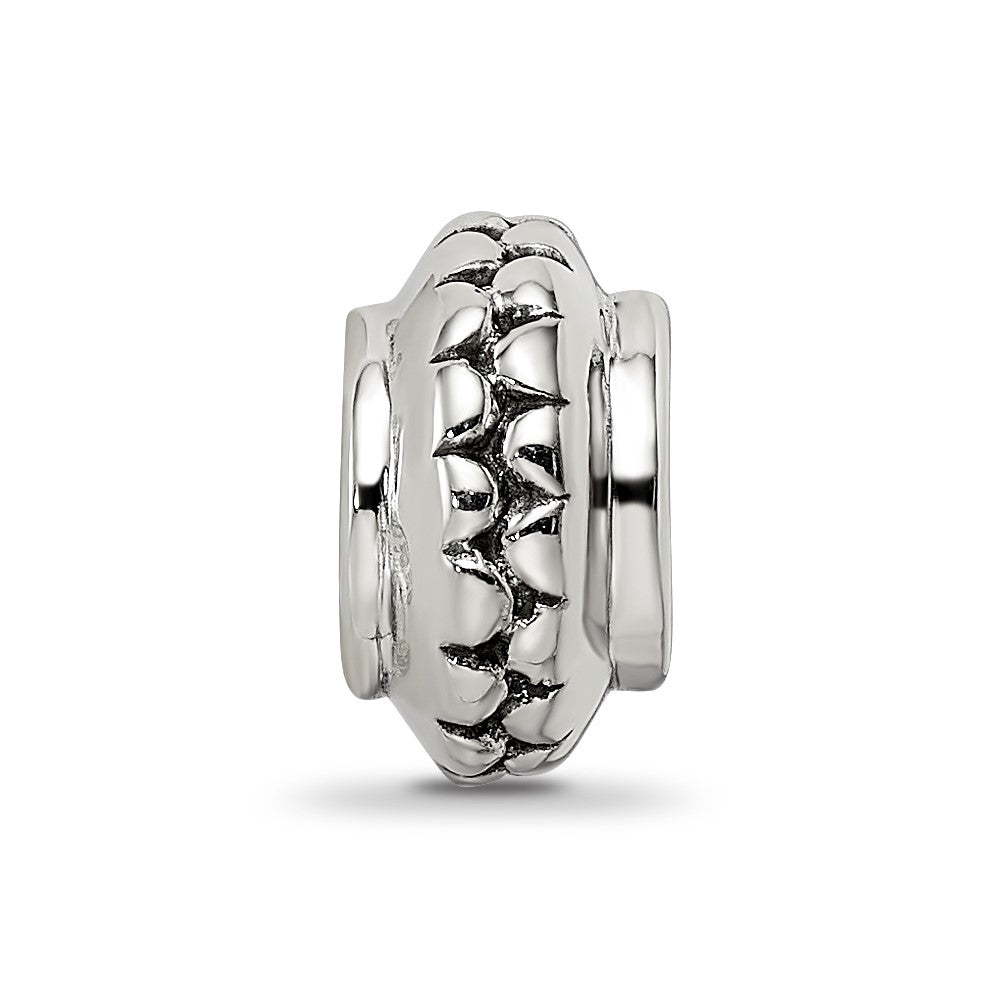 Reflections 925 Sterling Silver Polished Grooved Gripper Bead 10 x 5 mm