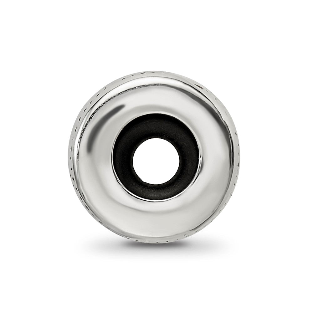 Reflections 925 Sterling Silver Antiqued Textured Gripper Bead 10 x 4 mm