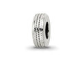 Reflections 925 Sterling Silver Antiqued Textured Gripper Bead 10 x 4 mm