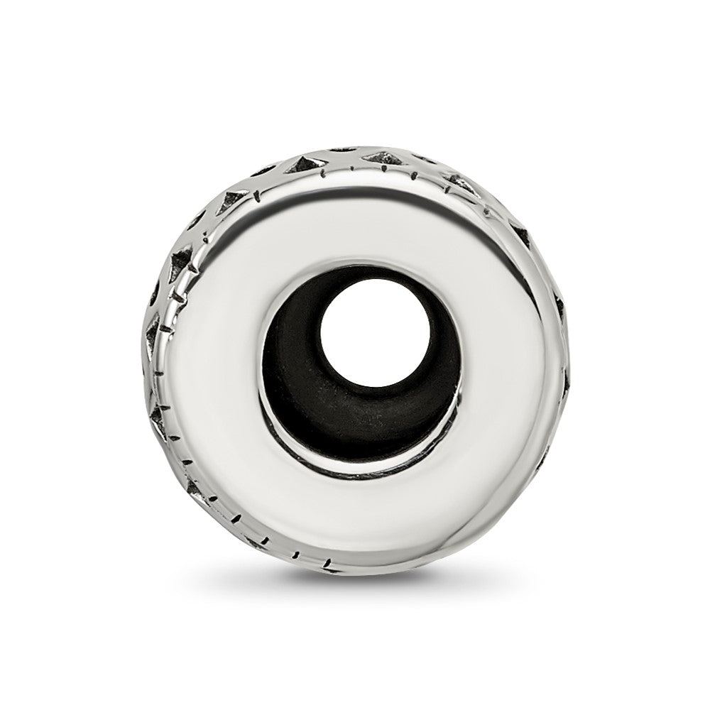 Reflections 925 Sterling Silver Antiqued Bali Gripper Bead 10 x 4 mm