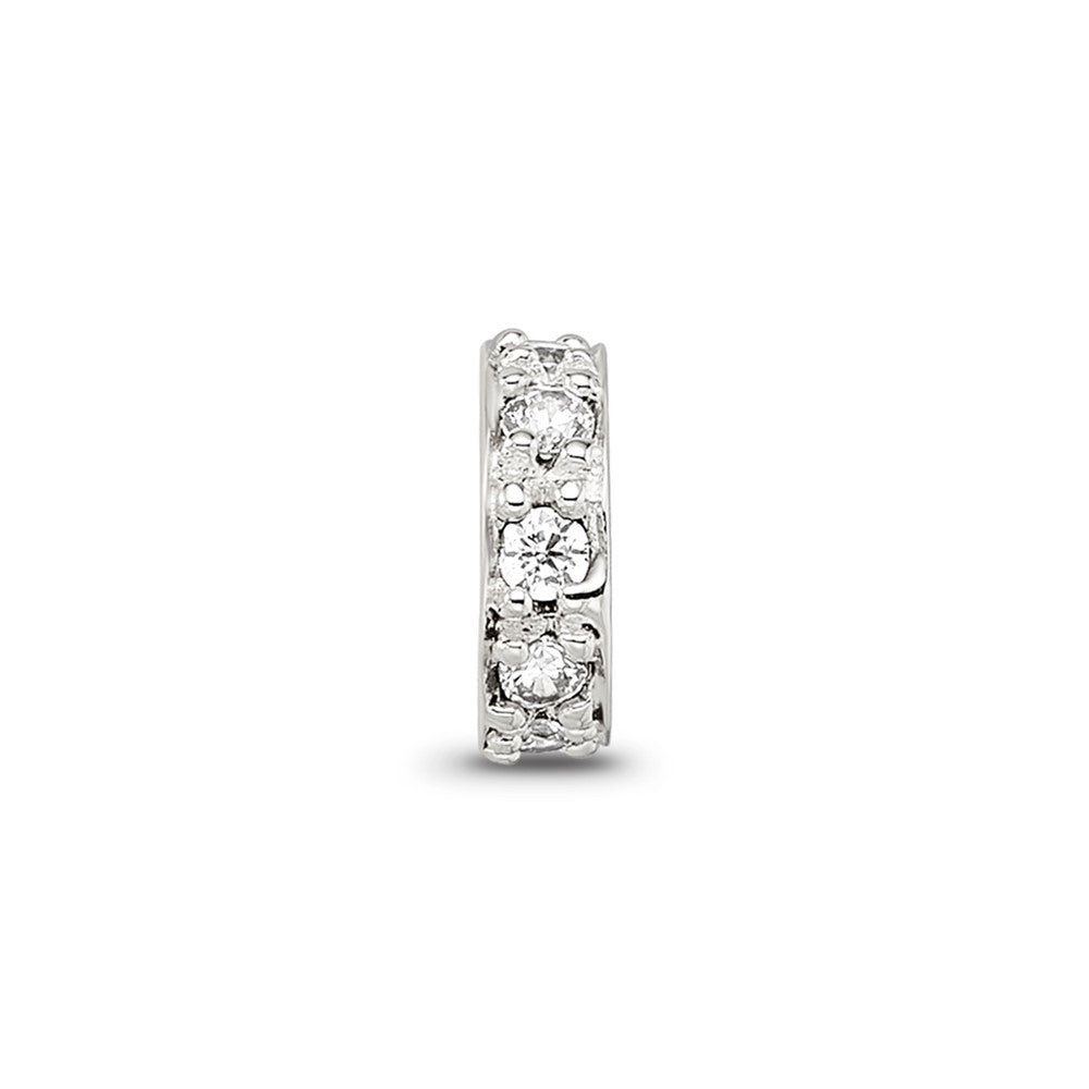Reflections 925 Sterling Silver CZ Spacer Bead 6 x 2 mm