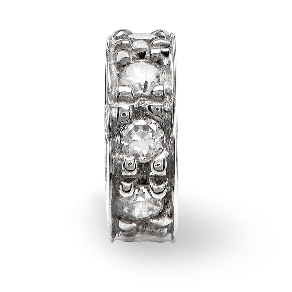 Reflections 925 Sterling Silver CZ Spacer Bead 6 x 2 mm