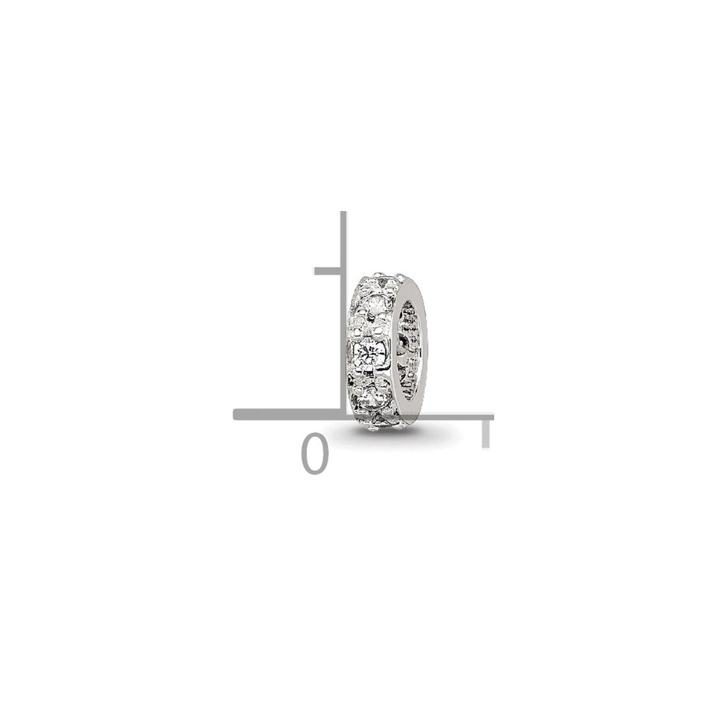 Reflections 925 Sterling Silver CZ Spacer Bead 6 x 2 mm