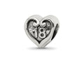 Reflections 925 Sterling Silver 18 Heart Bead 9 x 9 mm