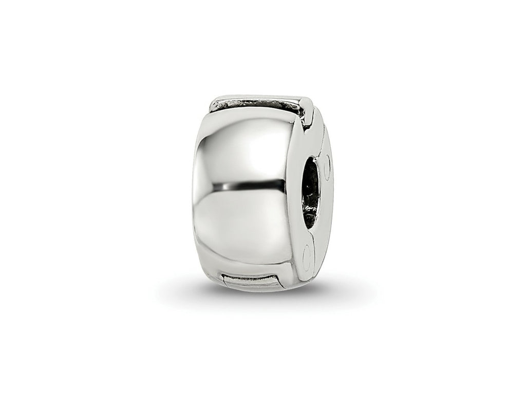Reflections 925 Sterling Silver Silicone Hinged Bead 8 x 4 mm