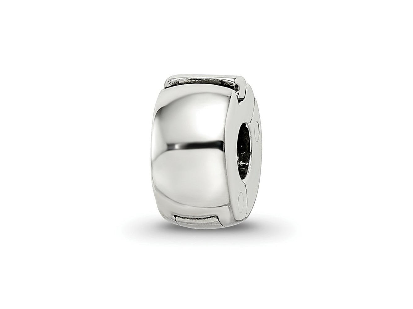 Reflections 925 Sterling Silver Silicone Hinged Bead 8 x 4 mm